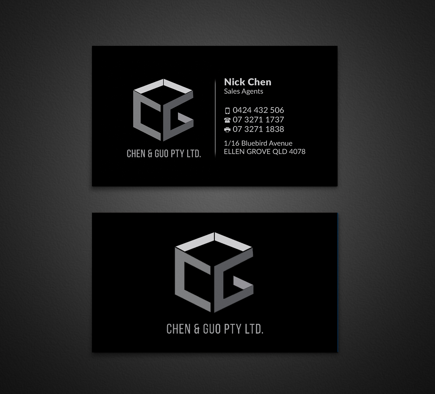 Business Card Design by AFHUN for Chen & Guo Pty Ltd | Design #8433914