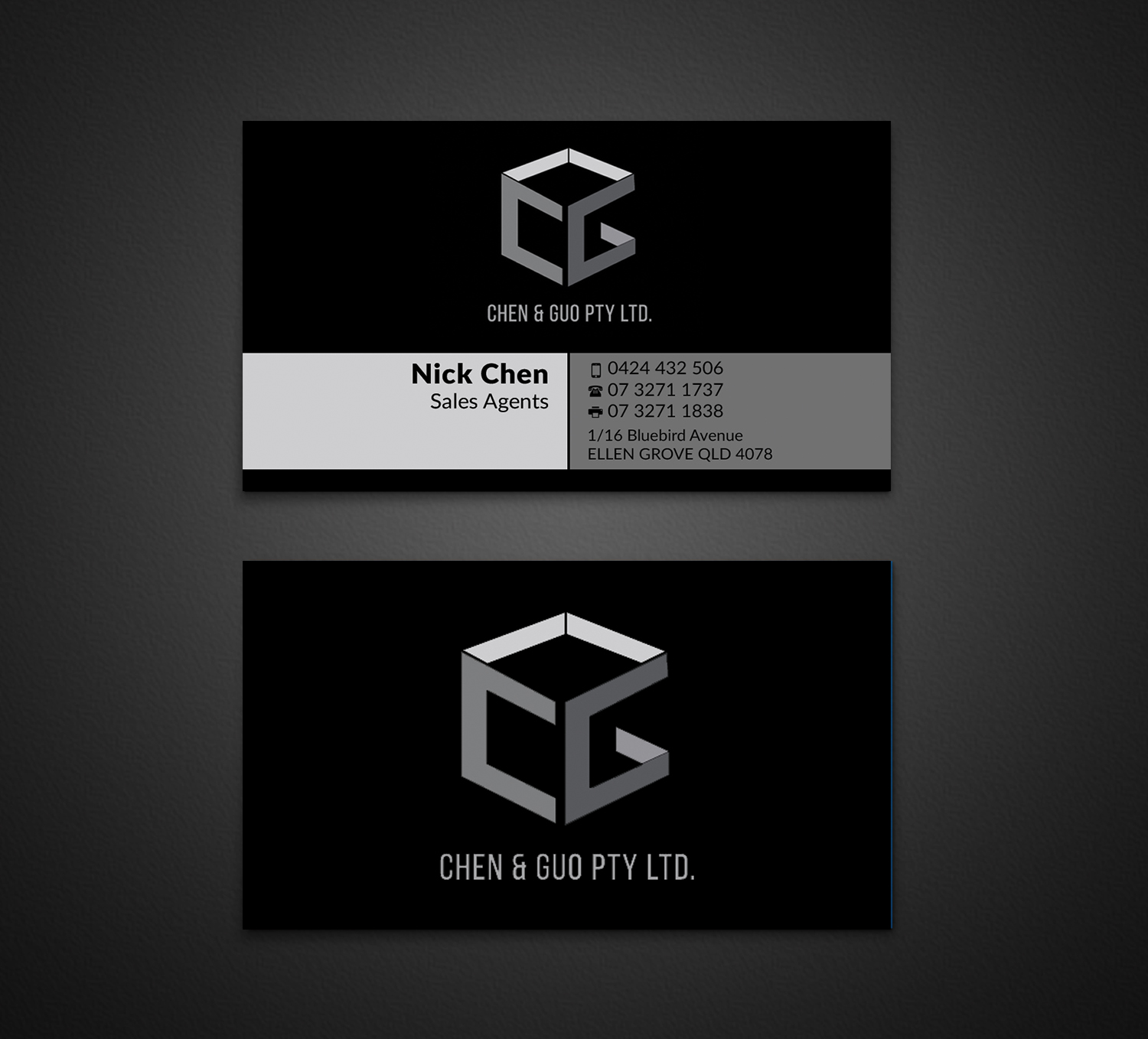 Business Card Design by AFHUN for Chen & Guo Pty Ltd | Design #8433919