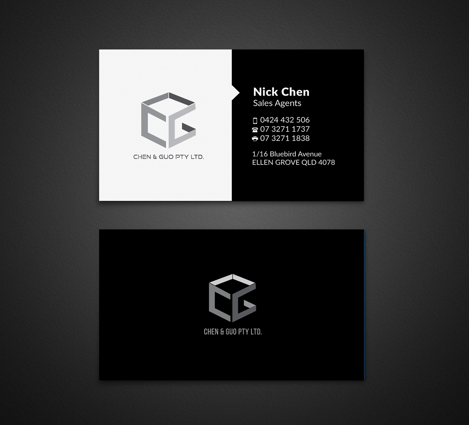 Business Card Design by AFHUN for Chen & Guo Pty Ltd | Design #8434166