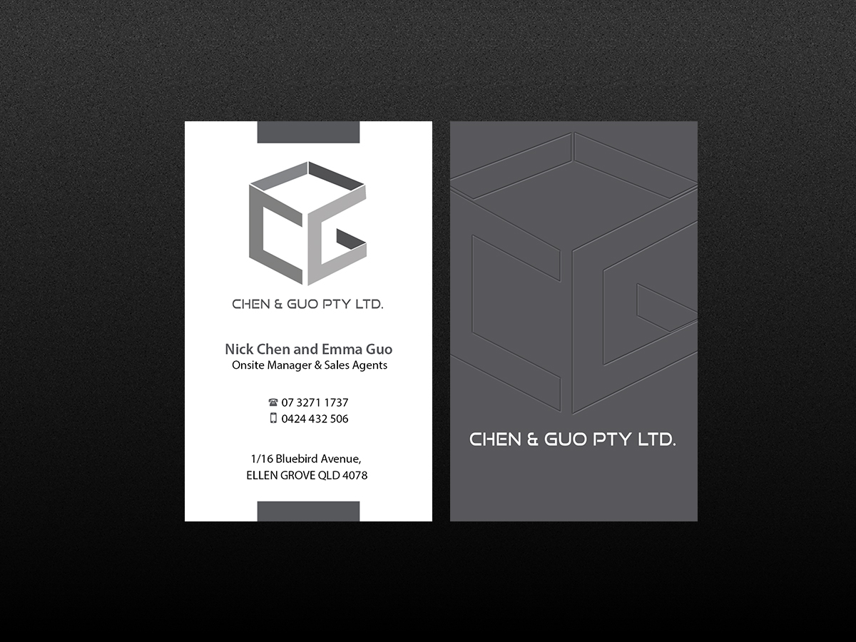 Diseño de Tarjeta de Presentación por Creations Box 2015 para Chen & Guo Pty Ltd | Diseño #8214516