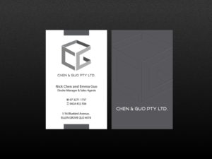 Business Card Design by Creations Box 2015 for Chen & Guo Pty Ltd | Design: #8214516