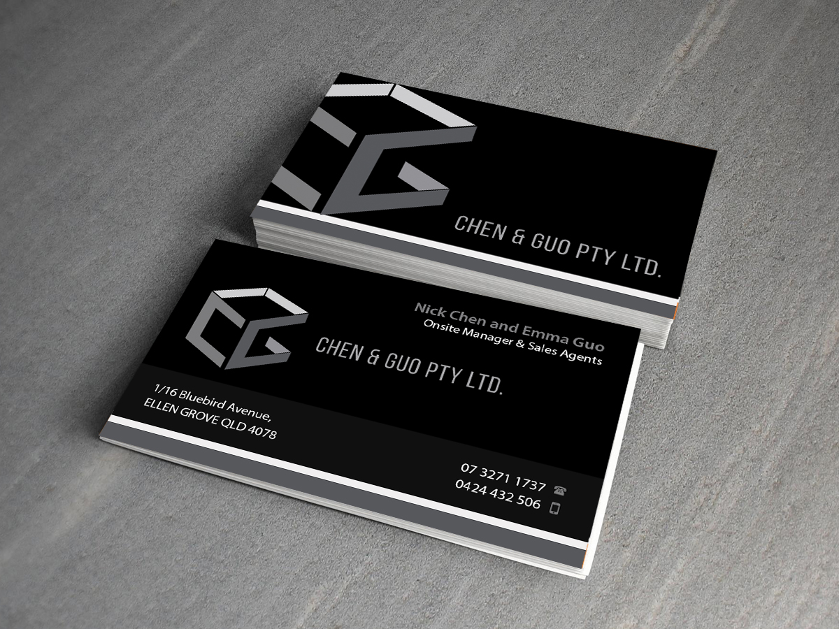 Business Card Design by Creations Box 2015 for Chen & Guo Pty Ltd | Design #8214519