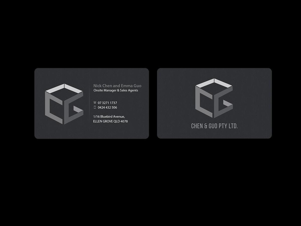 Visitenkarten-Design von Creations Box 2015 für Chen & Guo Pty Ltd | Design #8214527