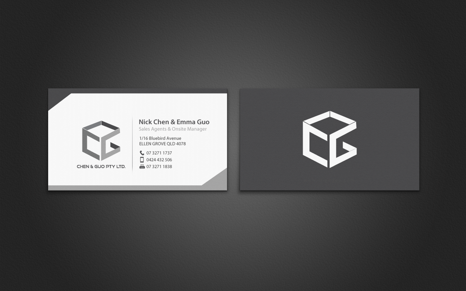 Business Card Design by chandrayaan.creative for Chen & Guo Pty Ltd | Design #8403749