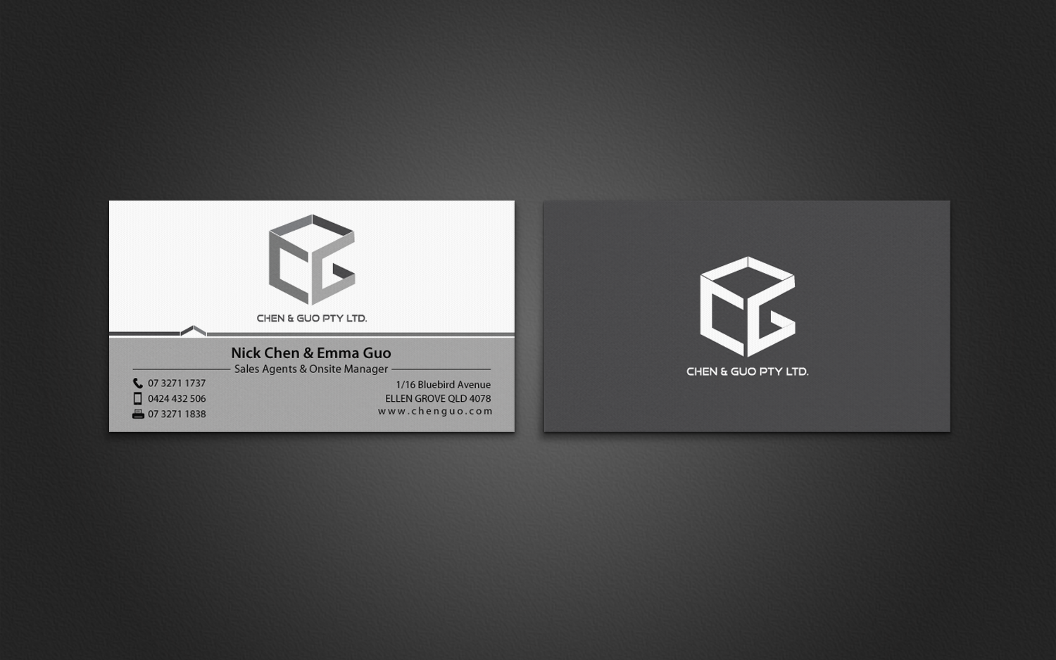 Diseño de Tarjeta de Presentación por chandrayaan.creative para Chen & Guo Pty Ltd | Diseño #8403754