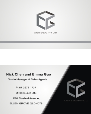 Business Card Design by Barros Design for Chen & Guo Pty Ltd | Design #8393074