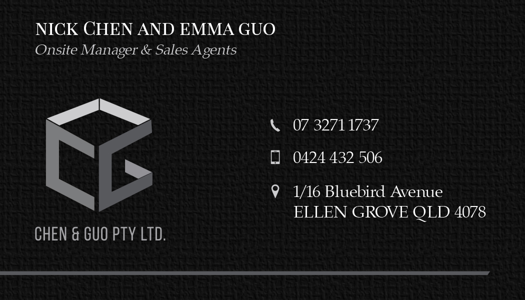 Business Card Design by Freshly Cut Design for Chen & Guo Pty Ltd | Design #8409328