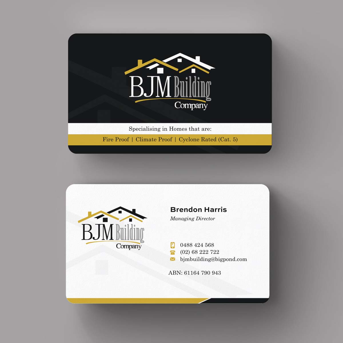 Business Card Design by INDIAN_Ashok for BJM Building | Design #8388606