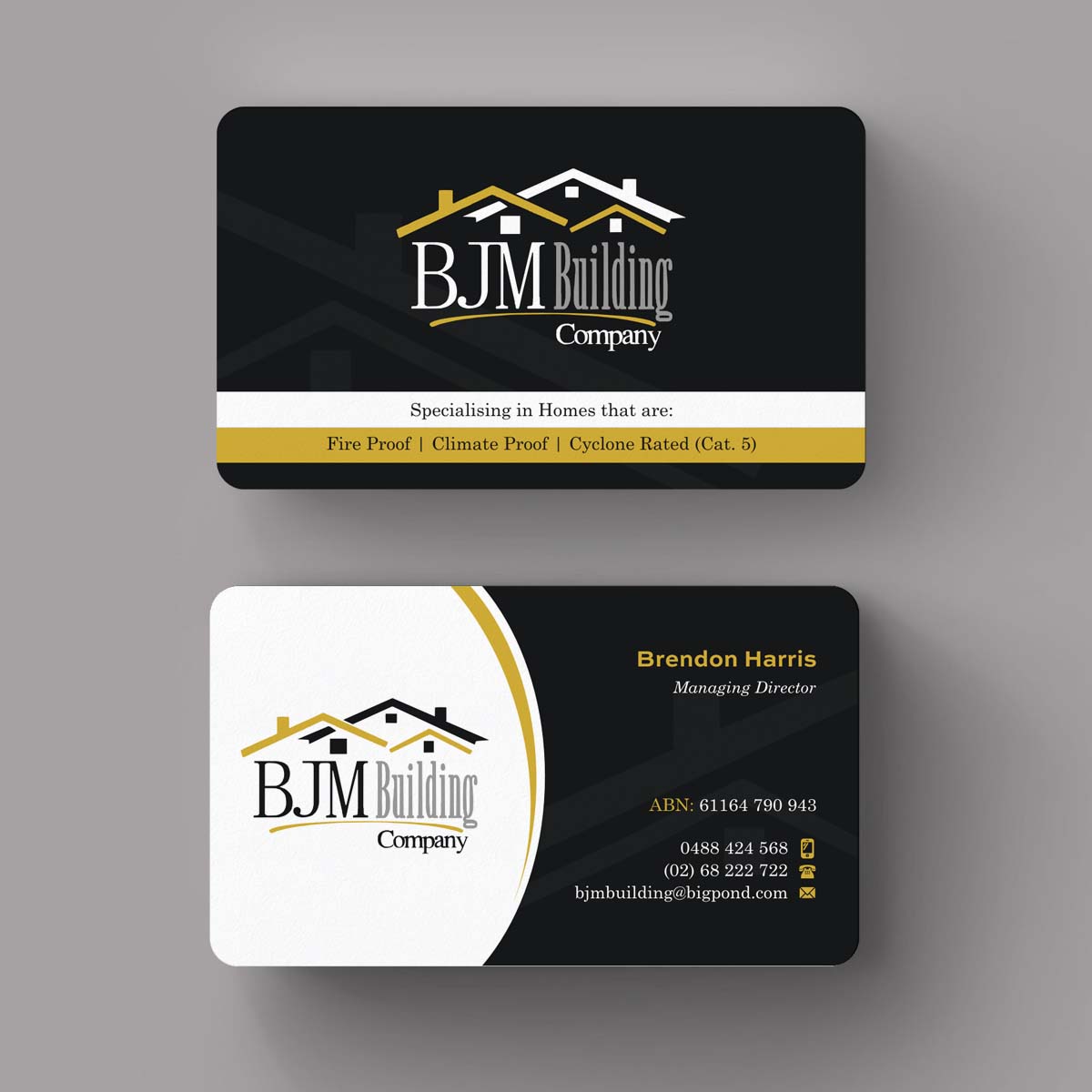 Business Card Design by INDIAN_Ashok for BJM Building | Design #8388607