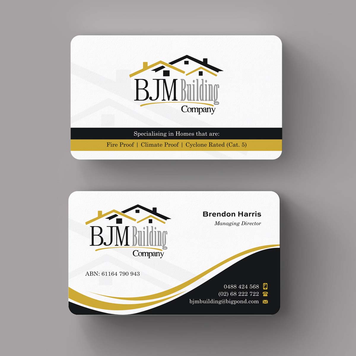Design de Carte de Visite par INDIAN_Ashok pour BJM Building | Design #8388621