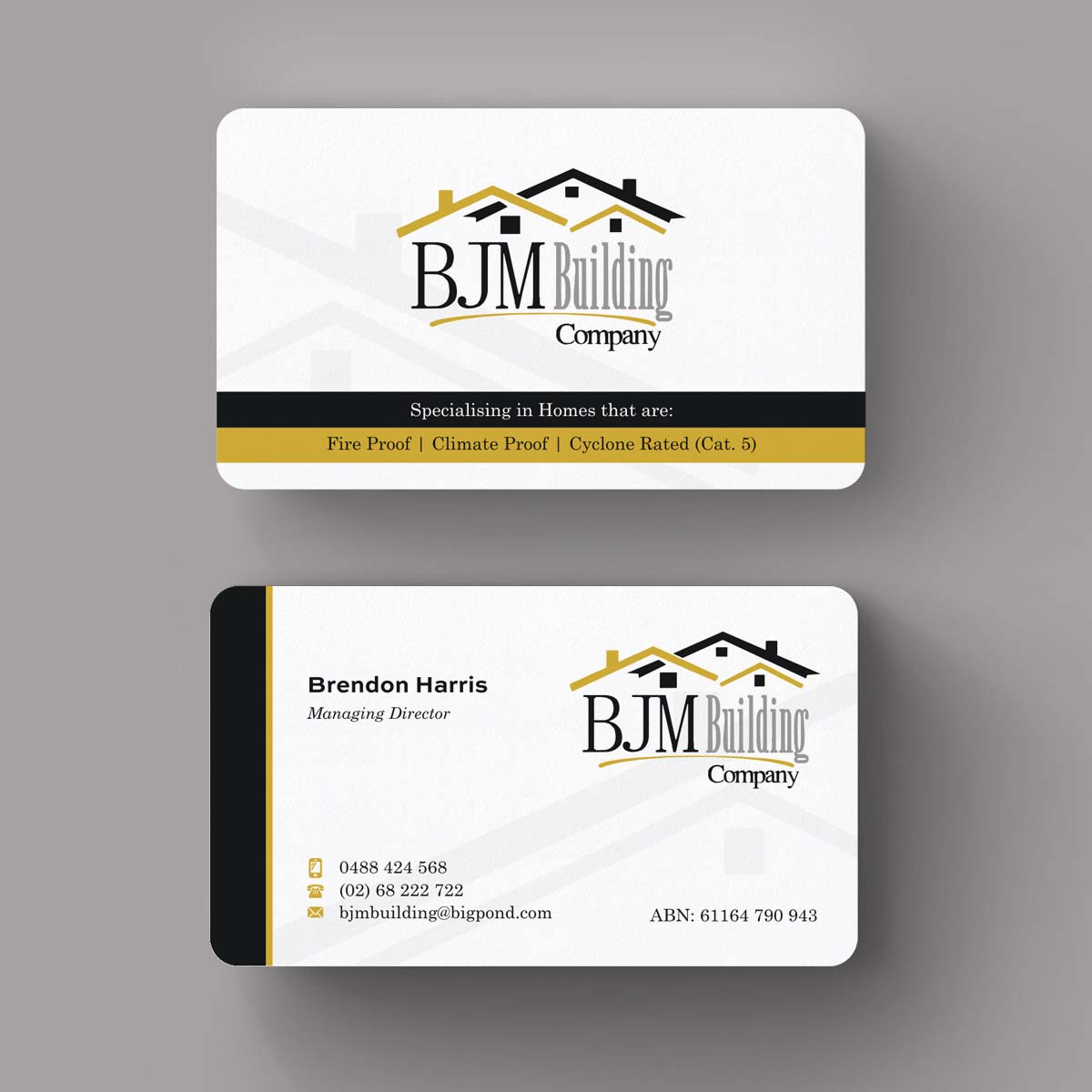Design de Carte de Visite par INDIAN_Ashok pour BJM Building | Design #8388623
