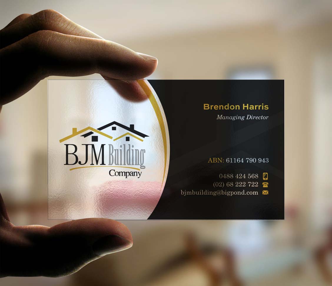 Business Card Design by INDIAN_Ashok for BJM Building | Design #8388626