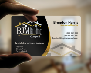 155 Modern Professional Business Card Designs For A In Business Card Design 8466229 Submitted To Building Company With A Modern And