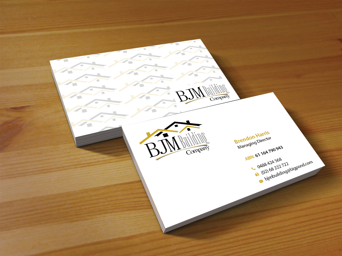 Business Card Design by Creations Box 2015 for BJM Building | Design #8404342