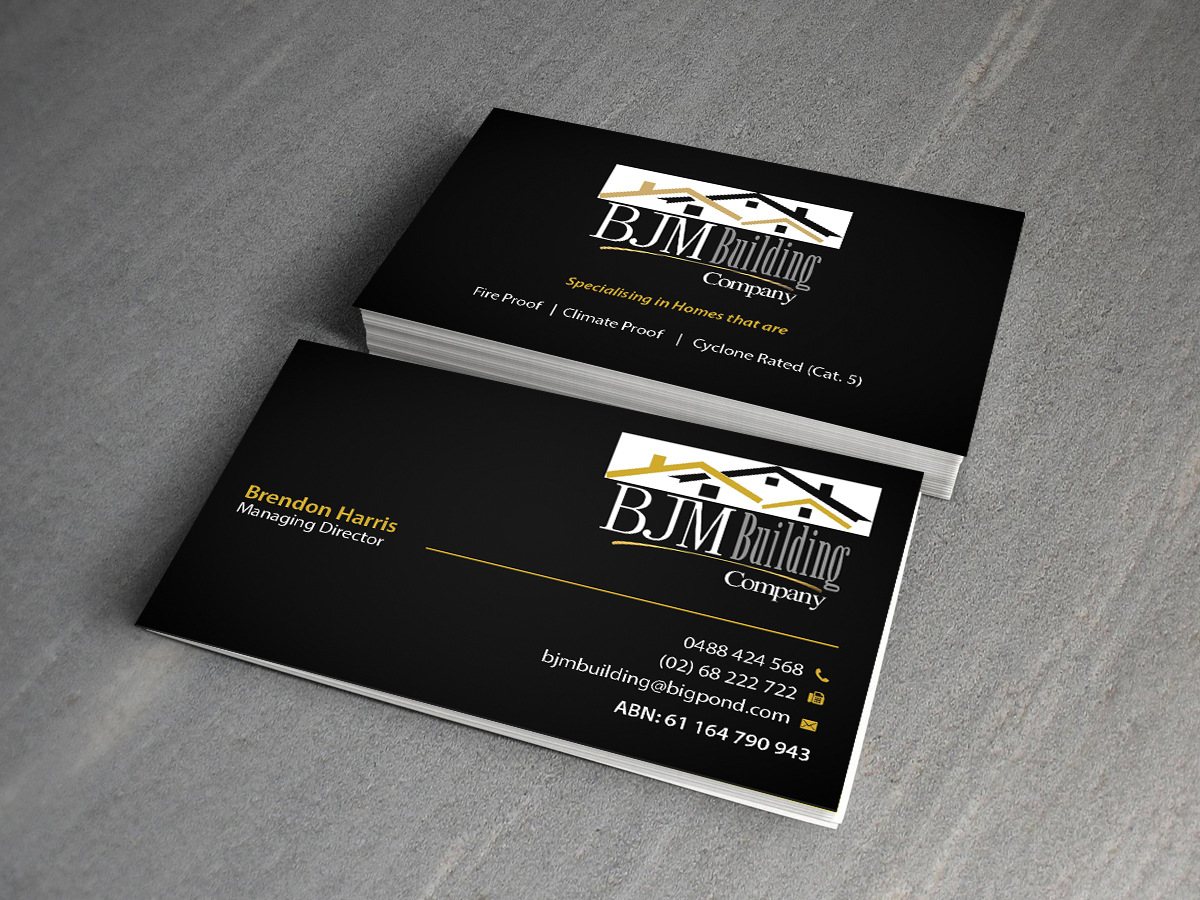 Visitenkarten-Design von Creations Box 2015 für BJM Building | Design #8404351