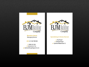 Business Card Design by Creations Box 2015 for BJM Building | Design: #8404357