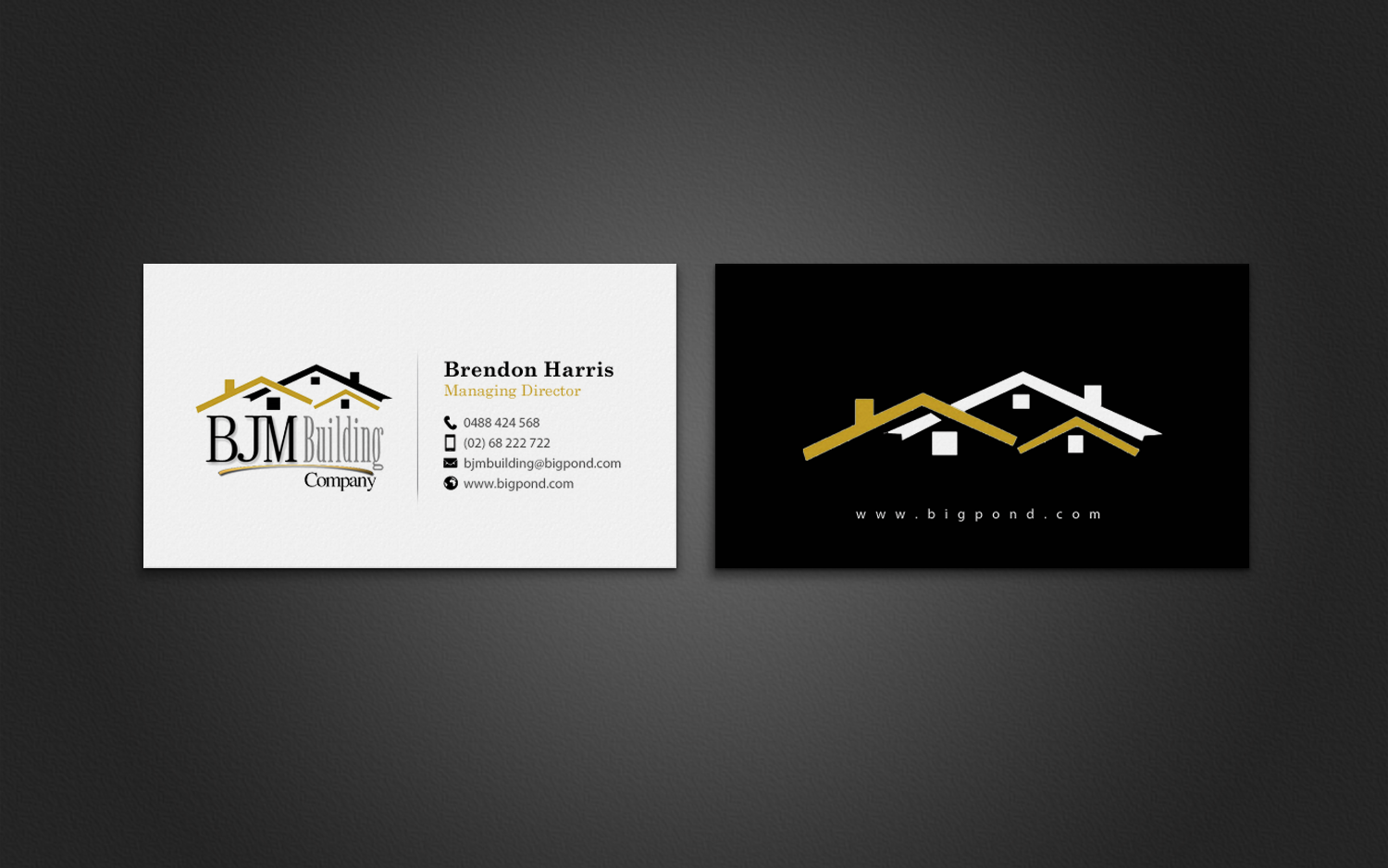 Diseño de Tarjeta de Presentación por chandrayaan.creative para BJM Building | Diseño #8415181