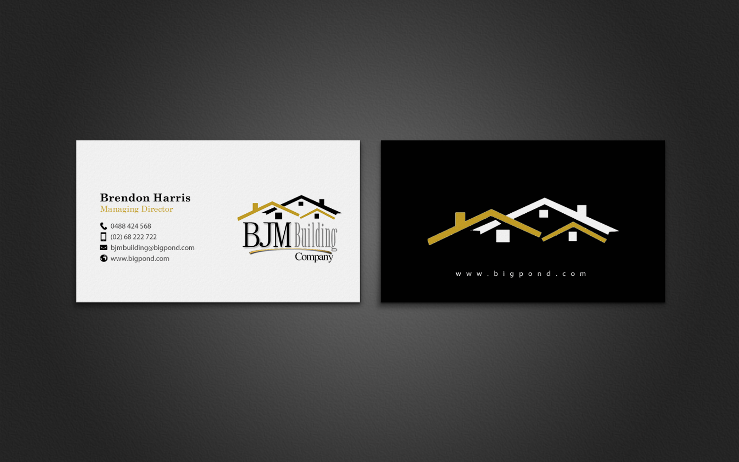 Diseño de Tarjeta de Presentación por chandrayaan.creative para BJM Building | Diseño #8415185