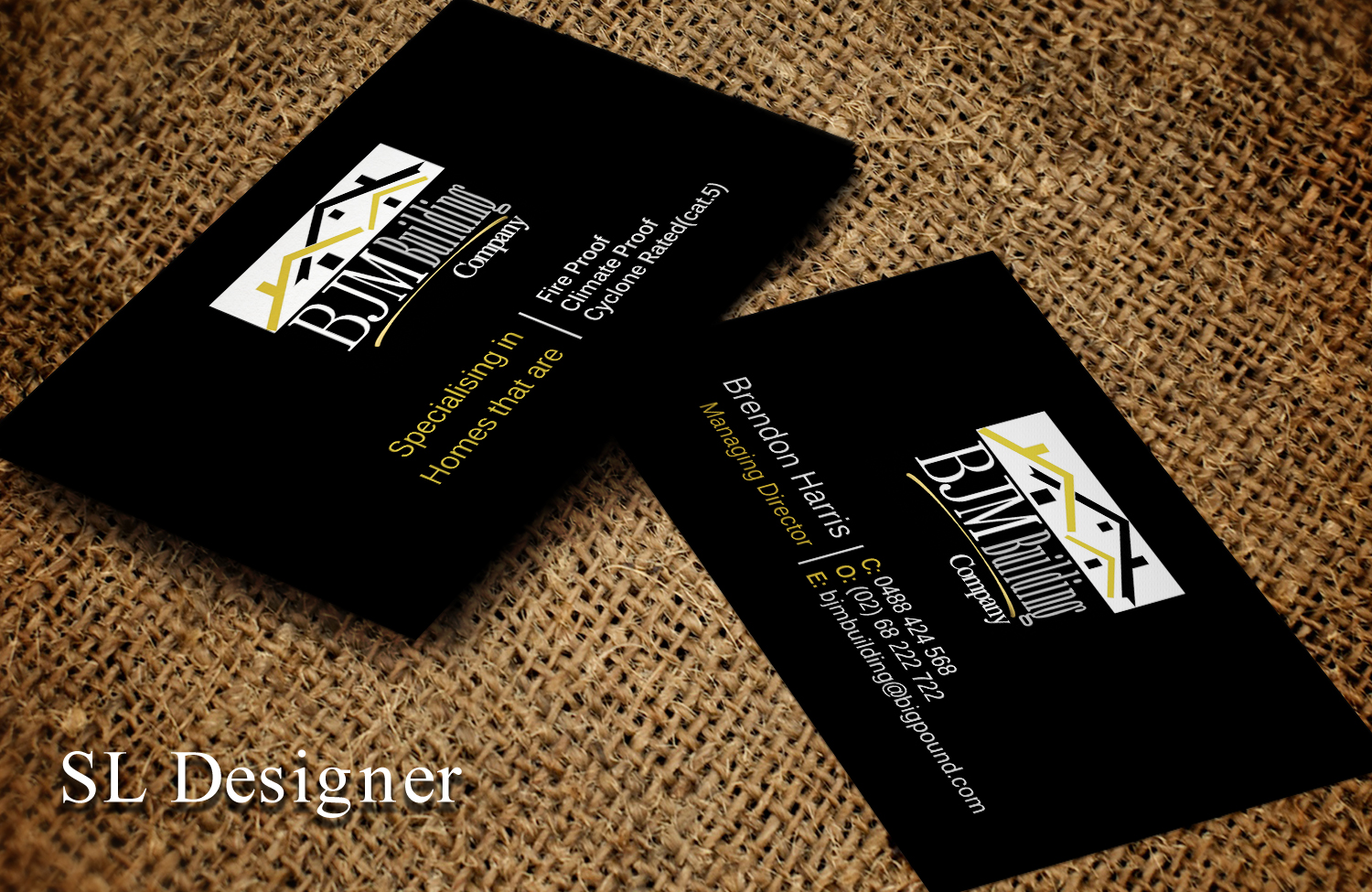 Diseño de Tarjeta de Presentación por SL Designer para BJM Building | Diseño #8405762
