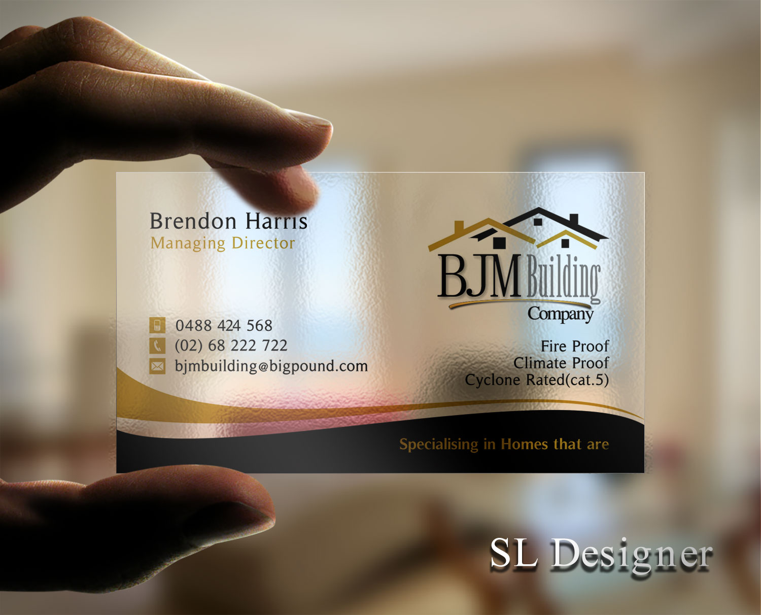 Business Card Design by SL Designer for BJM Building | Design #8405912