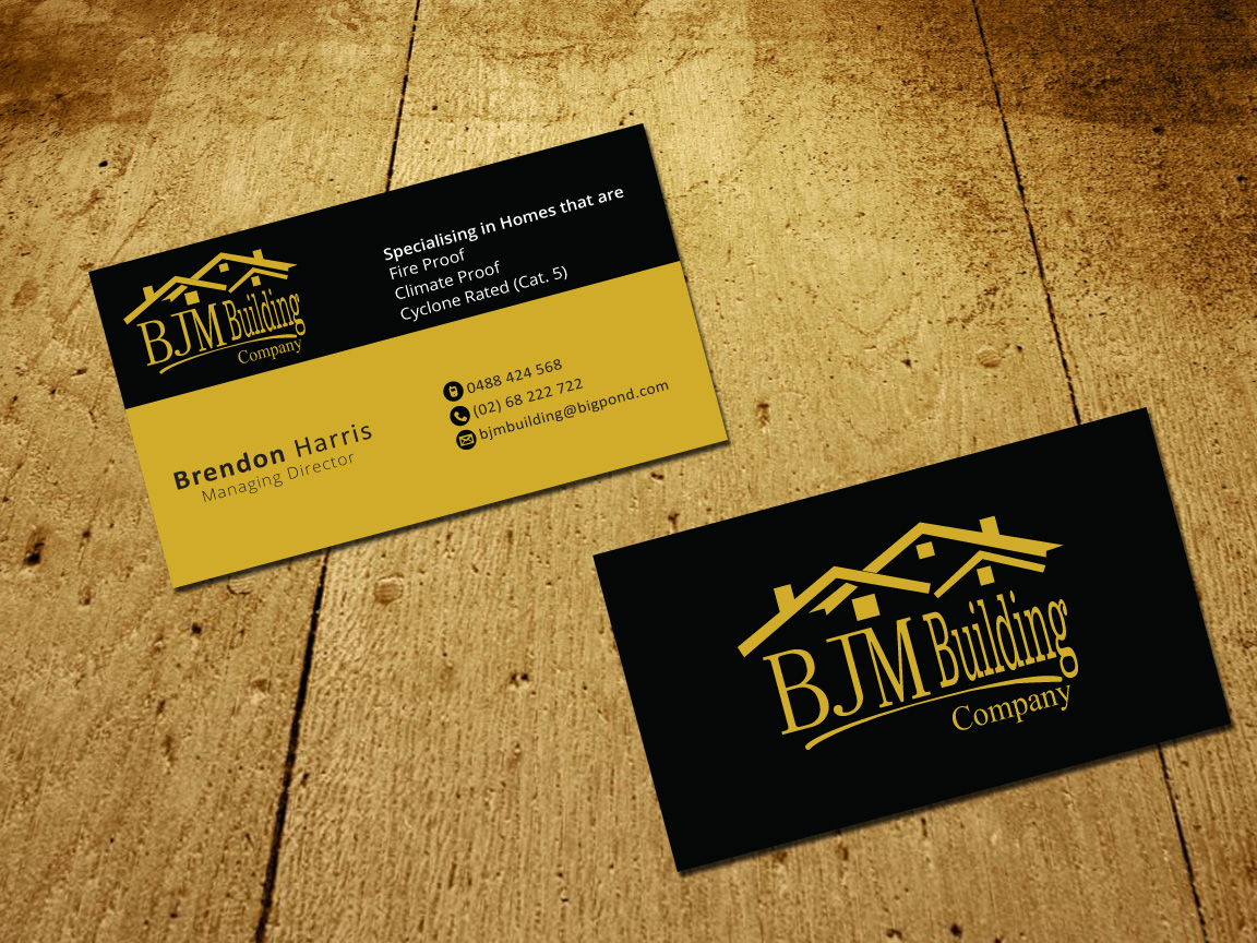 Business Card Design by S.R Creative One for BJM Building | Design #8399745