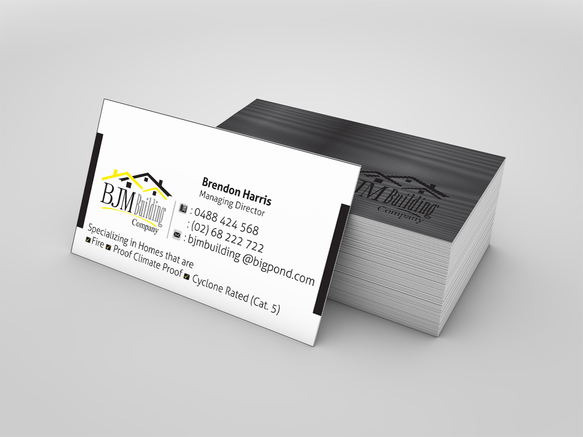 Design de Carte de Visite par dkthedon pour BJM Building | Design #8437104