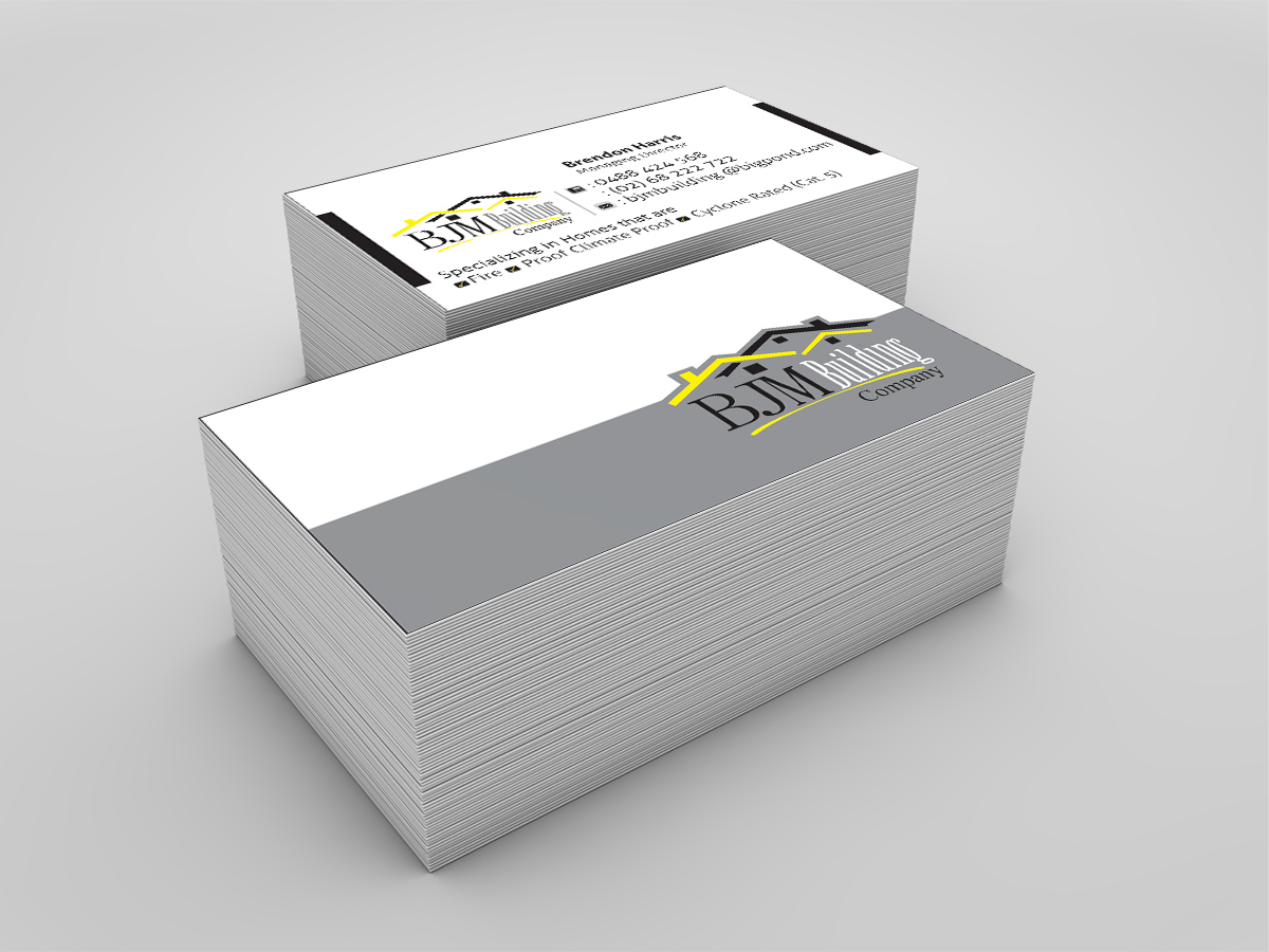 Business Card Design by dkthedon for BJM Building | Design #8437108