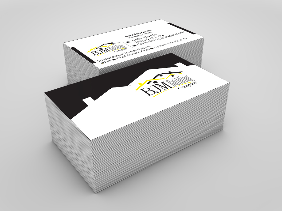 Business Card Design by dkthedon for BJM Building | Design #8437117