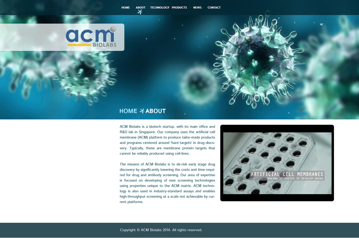 Web-Design von at-as für ACM Biolabs Pte Ltd. | Design #8463758