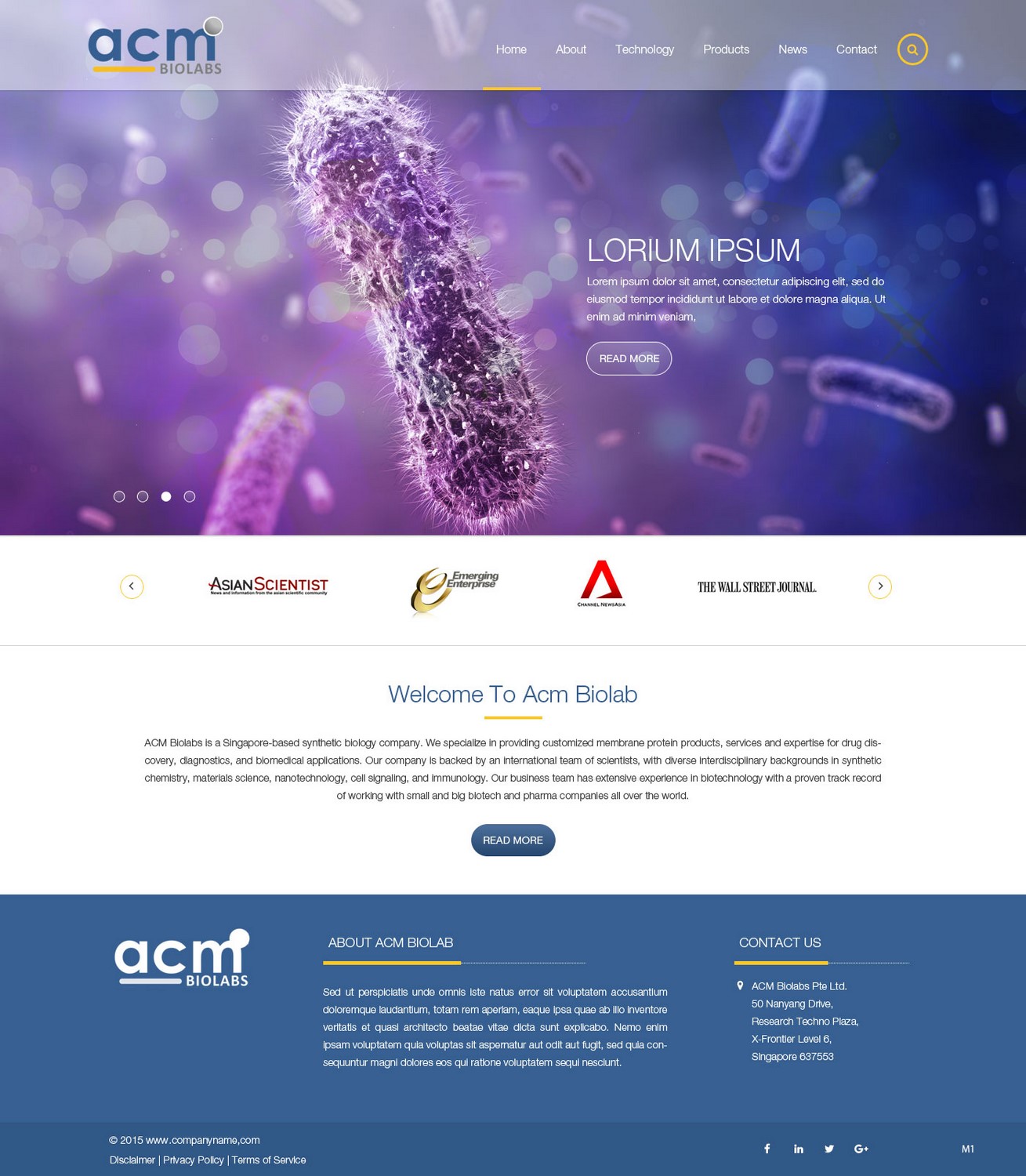 Web Design by pb for ACM Biolabs Pte Ltd. | Design #8462501