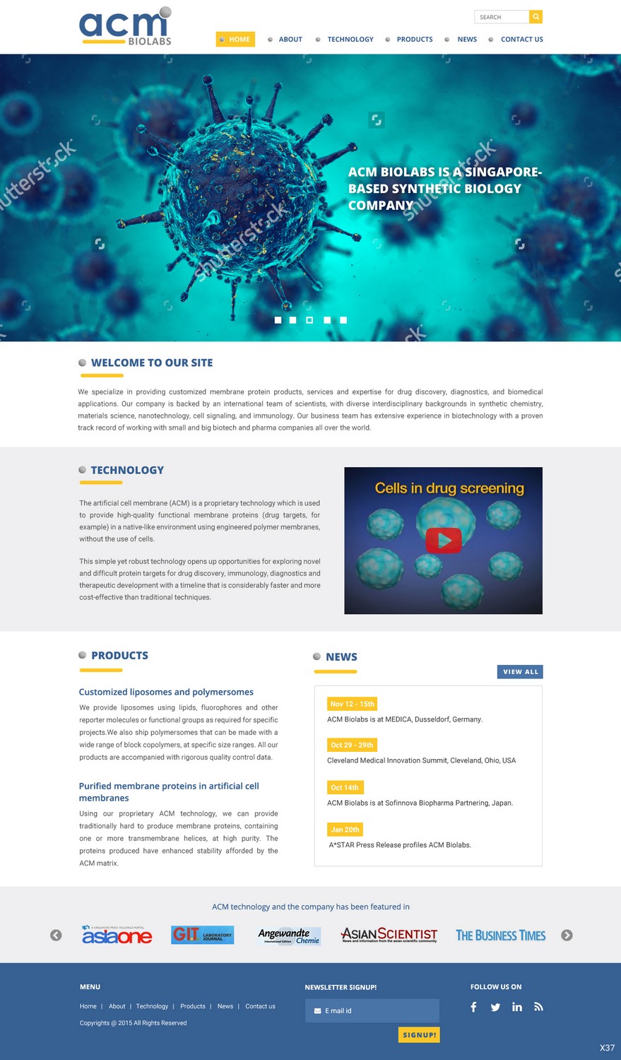 Diseño Web por pb para ACM Biolabs Pte Ltd. | Diseño #8472262
