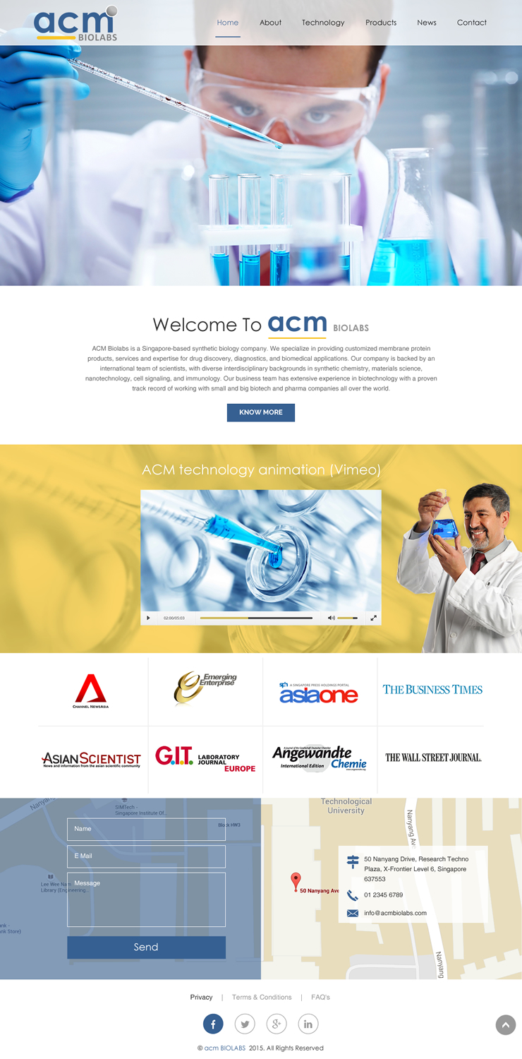 Web Design by rightway for ACM Biolabs Pte Ltd. | Design #8433720
