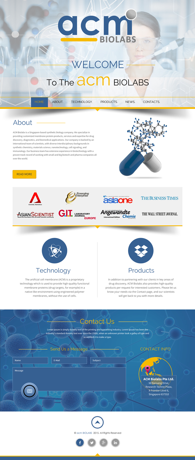 Web Design by rightway for ACM Biolabs Pte Ltd. | Design #8479489