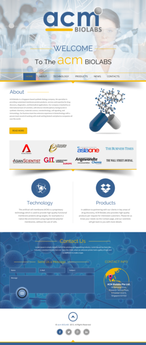Web Design by rightway for ACM Biolabs Pte Ltd. | Design: #8479489