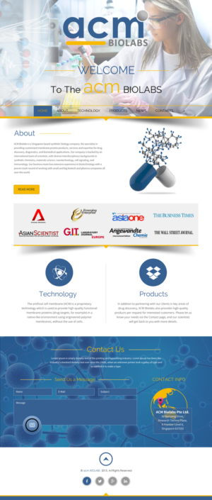 Web Design by rightway for ACM Biolabs Pte Ltd. | Design: #8482325