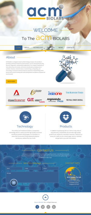 Web Design by rightway for ACM Biolabs Pte Ltd. | Design: #8482333