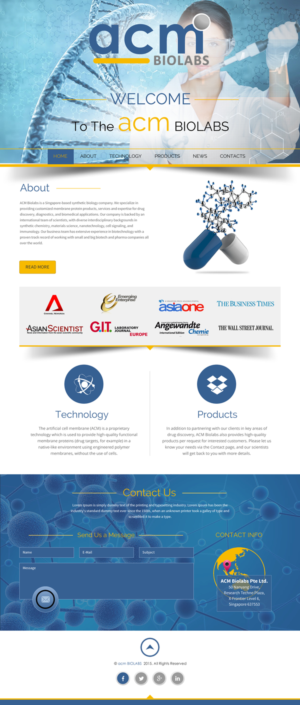 Web Design by rightway for ACM Biolabs Pte Ltd. | Design: #8483384
