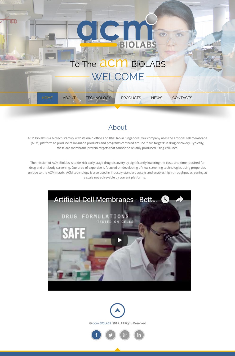 Web Design par rightway pour ACM Biolabs Pte Ltd. | Design #8518593