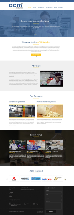 Web Design by Ved Web Services for ACM Biolabs Pte Ltd. | Design #8504028