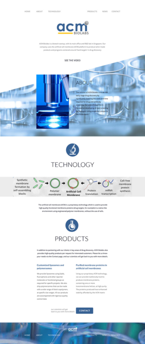 Web Design by dii for ACM Biolabs Pte Ltd. | Design: #8477404