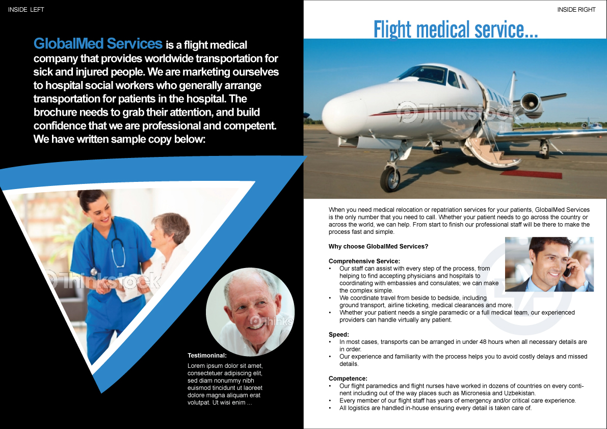 Diseño de Brochure por designgreen para GlobalMed Services LLC | Diseño #1964645