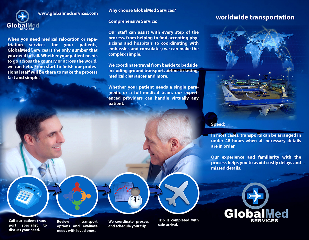 Diseño de Brochure por Dusan para GlobalMed Services LLC | Diseño #1988316