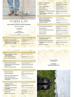 Here comes the bride/guide. Wedding planning checklist design | Broschüren-Design von Juuri