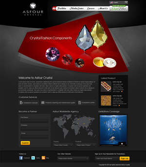 Web Design by Mayank Patel for Asfour Crystal | Design #411263