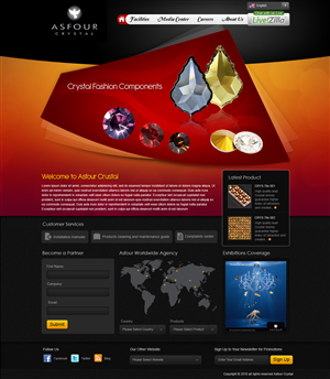 Web Design by Mayank Patel for Asfour Crystal | Design: #411267