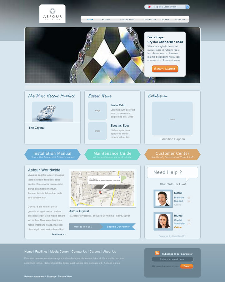Web Design by Windo for Asfour Crystal | Design #418196