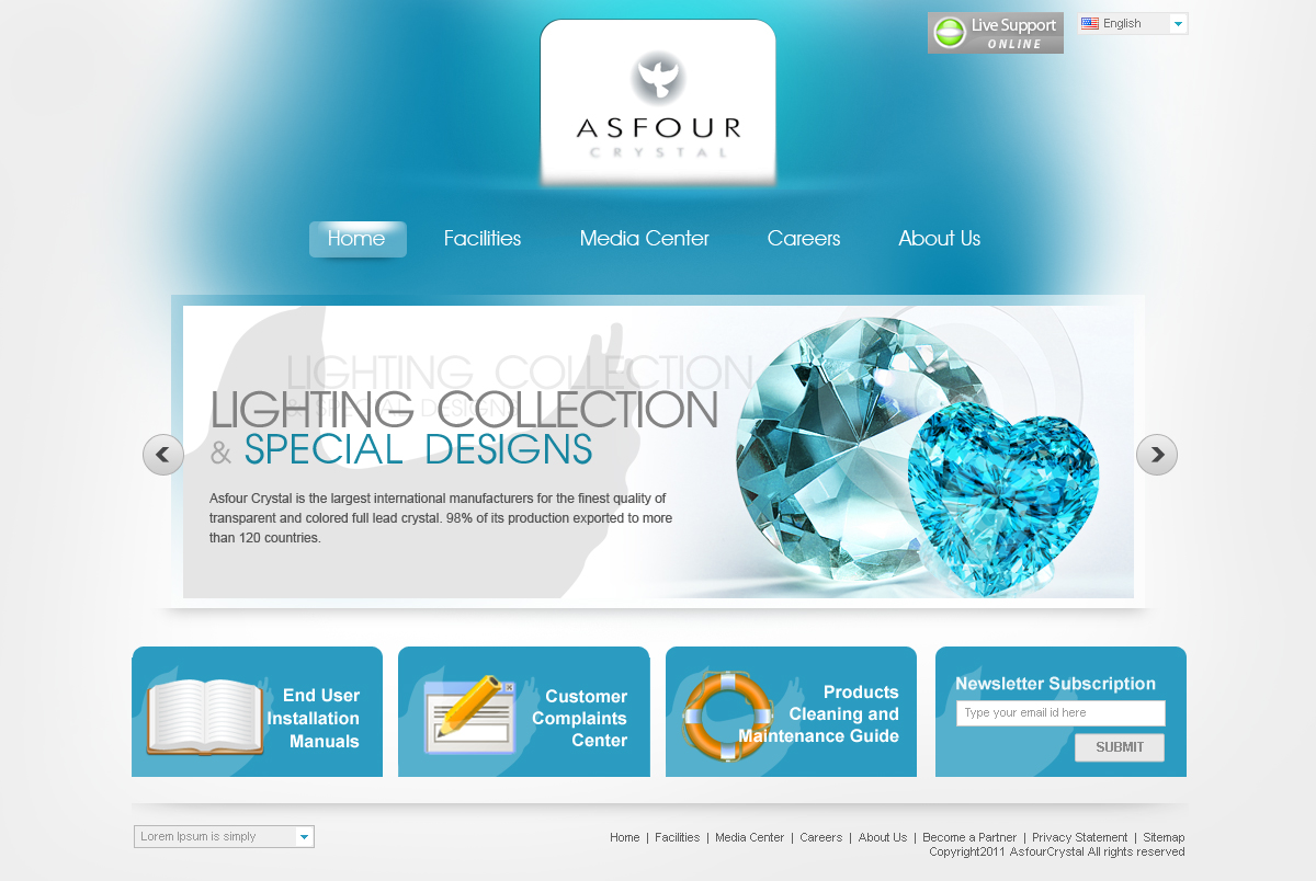 Diseño Web por ColorWebWorld para Asfour Crystal | Diseño #420341