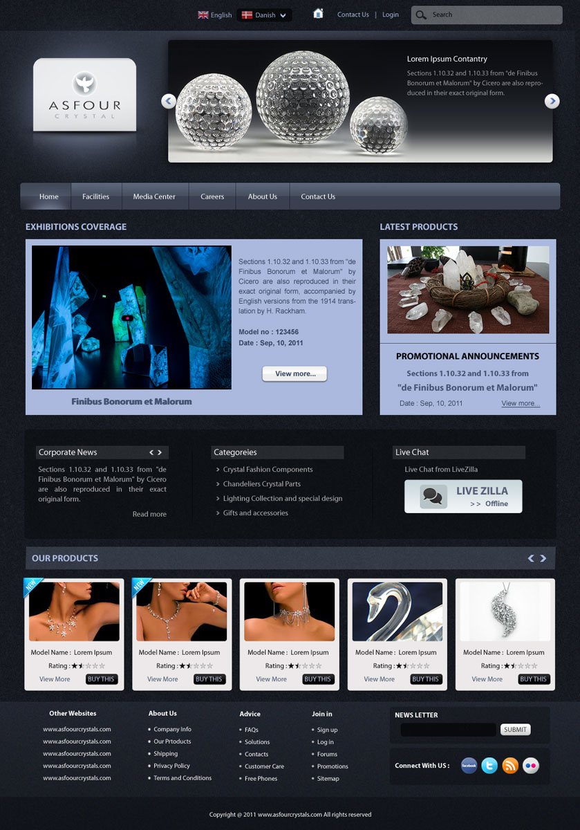 Diseño Web por pb para Asfour Crystal | Diseño #413382