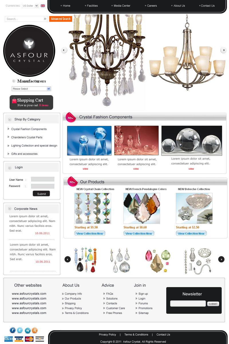 Diseño Web por pb para Asfour Crystal | Diseño #413992