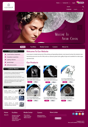 Web Design by pb for Asfour Crystal | Design: #413994